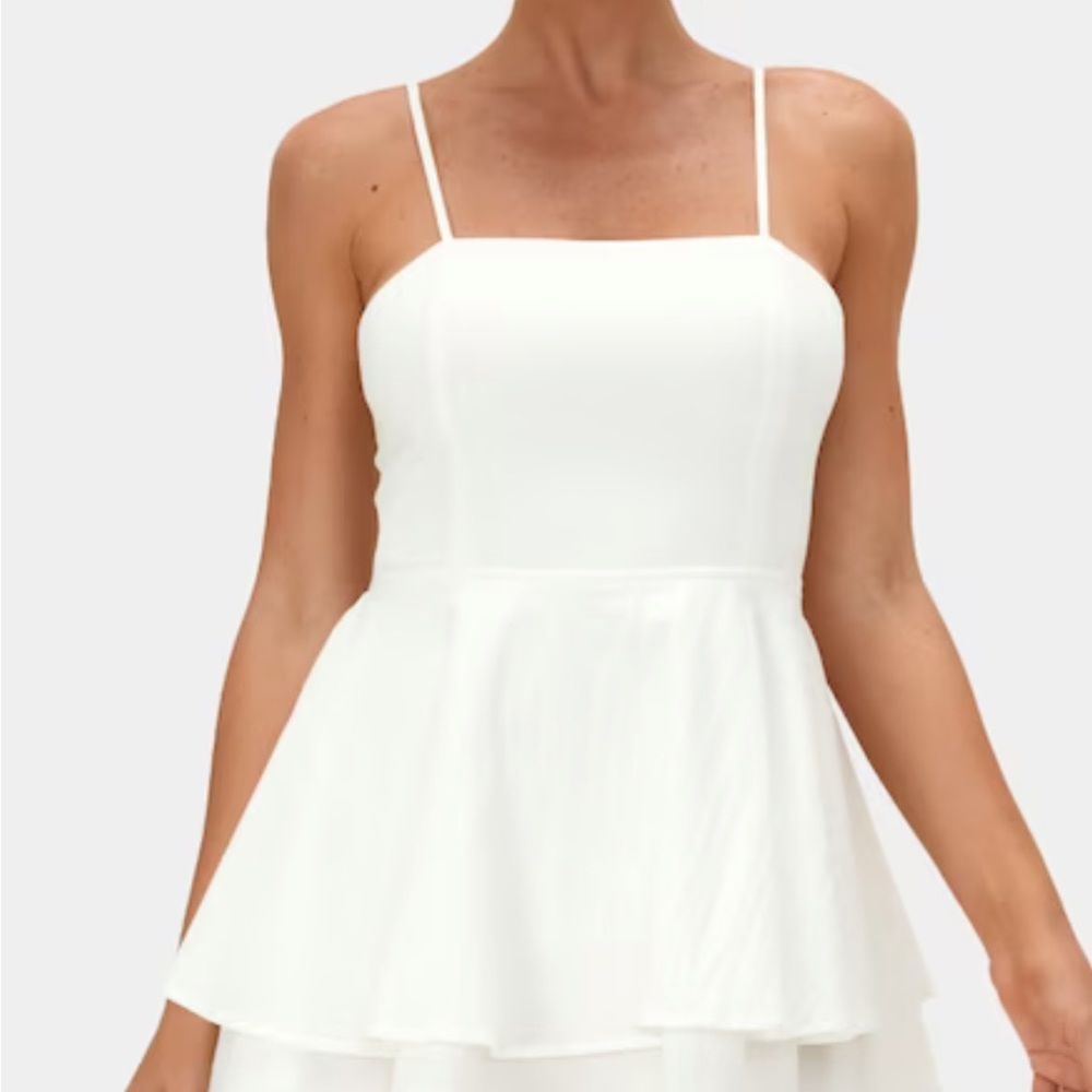 White mini dress